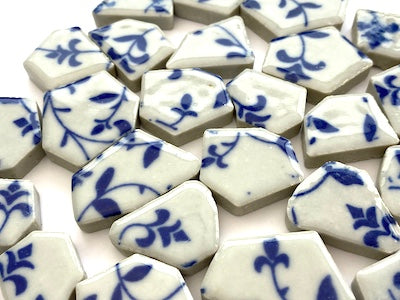 Blue & White Ceramic Bits - The Mosaic Store & So Much More
